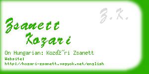 zsanett kozari business card